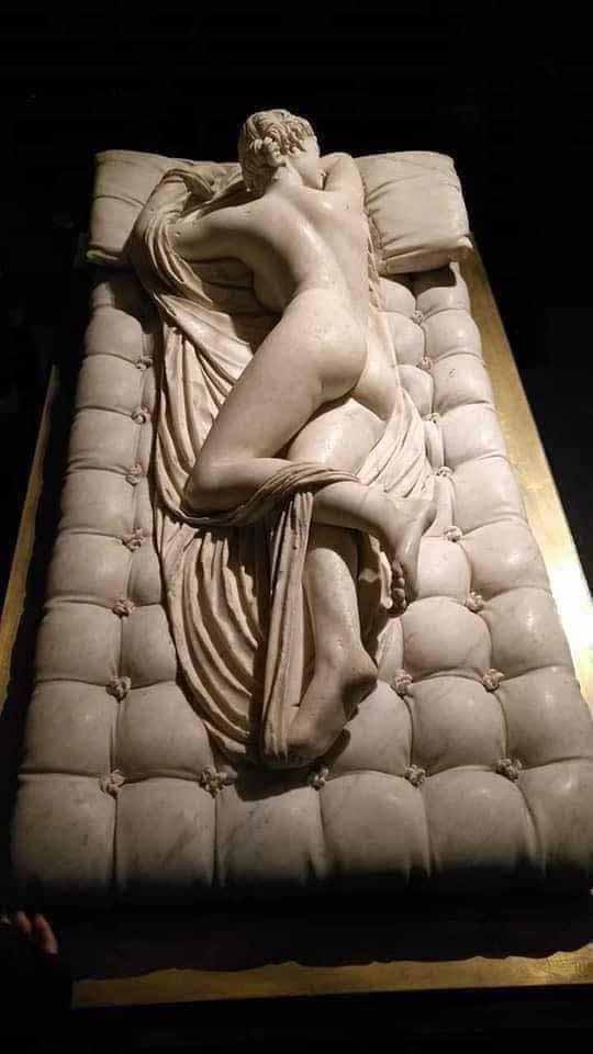 White marble sculpture